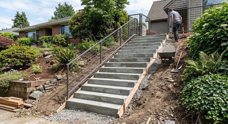 Cement Stairs Installation in Fort Collins, CO