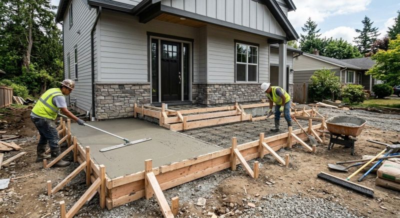 Porch Concrete Pouring in Denver, CO