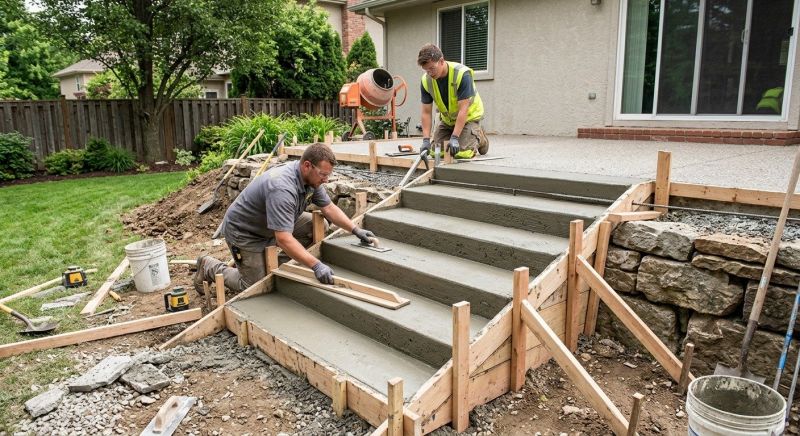 Cement Stairs Installation in Sacramento, CA
