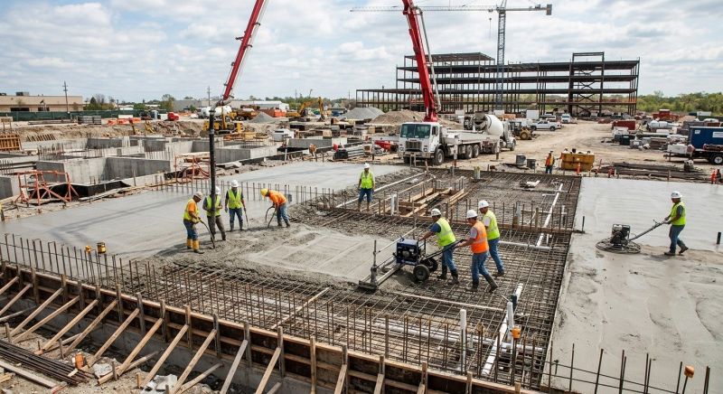 Commercial Slab Construction in Cary, NC