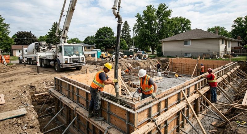 Foundation Pouring in Columbus, OH