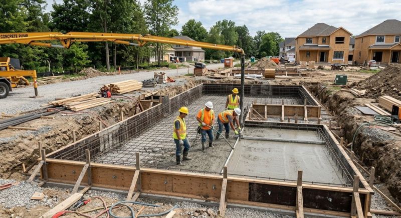 Foundation Pouring in Fredericksburg, VA